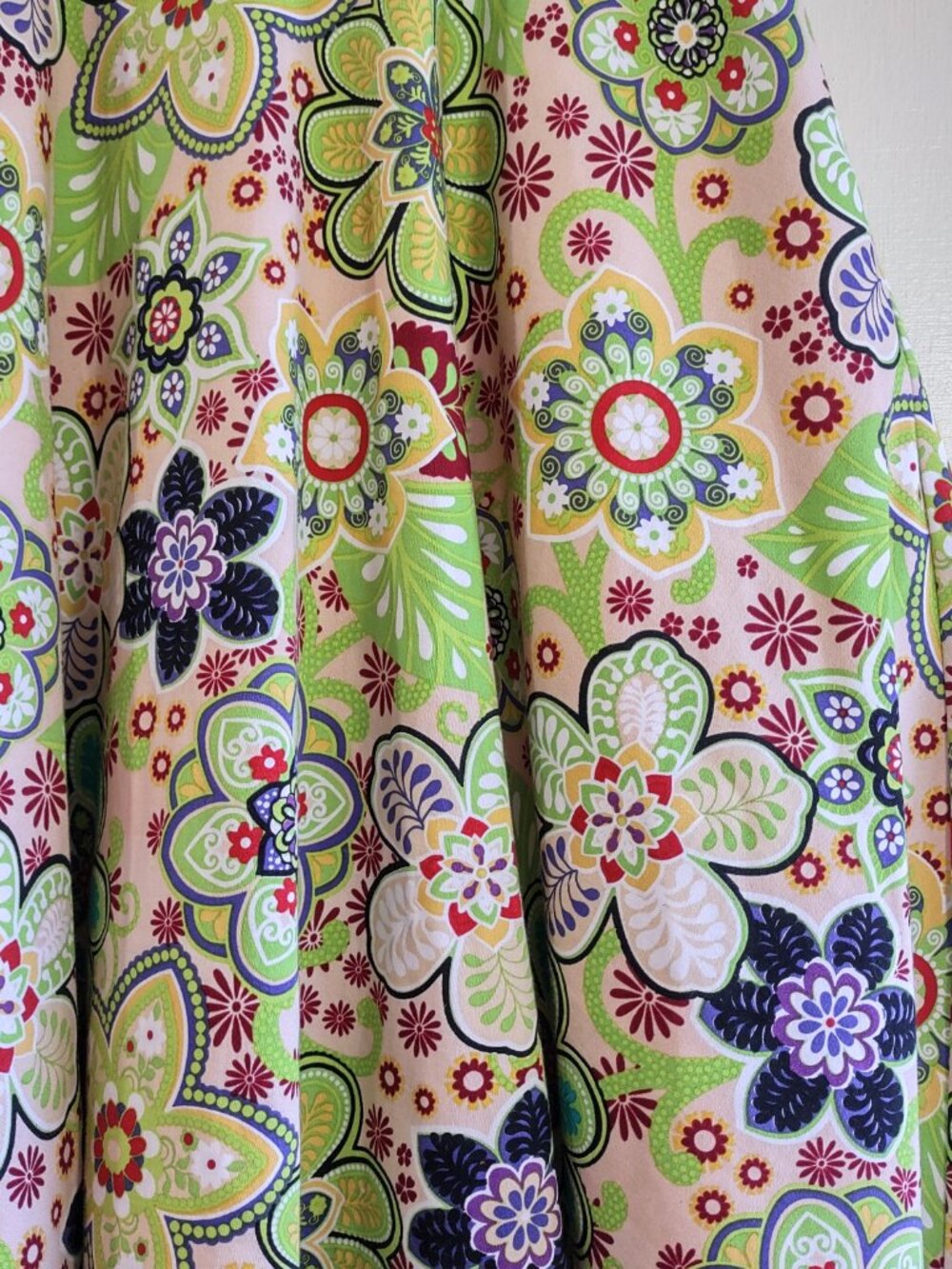 Pukavt Floral Dress Fit & Flare Sz XSmall 'Flower Power' Mod Indie Retro Hippie - Picture 6 of 11